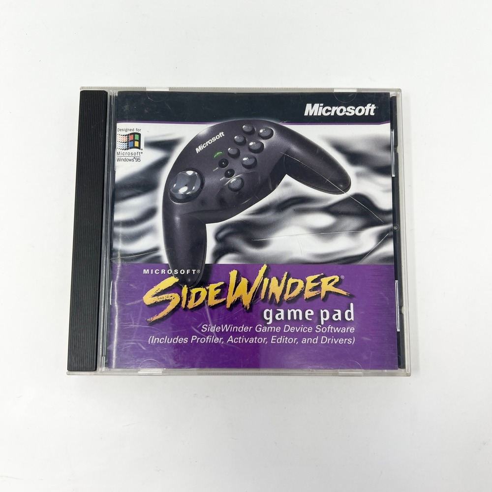 Microsoft SideWinder Game Pad PC‎ Windows 95 Game Device Software CD, 1997